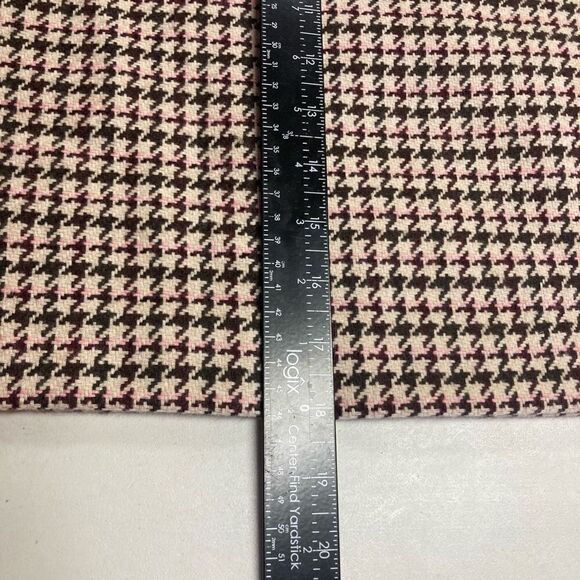 ANN‎ TAYLOR LOFT Petites Size 14 Houndstooth Pattern Brown Skirl - Picture 8 of 9